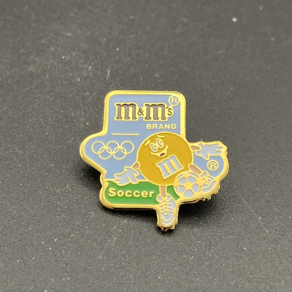 1992 Barcelona Olympics M&M's Candy Soccer‎ Lapel Hat Pin